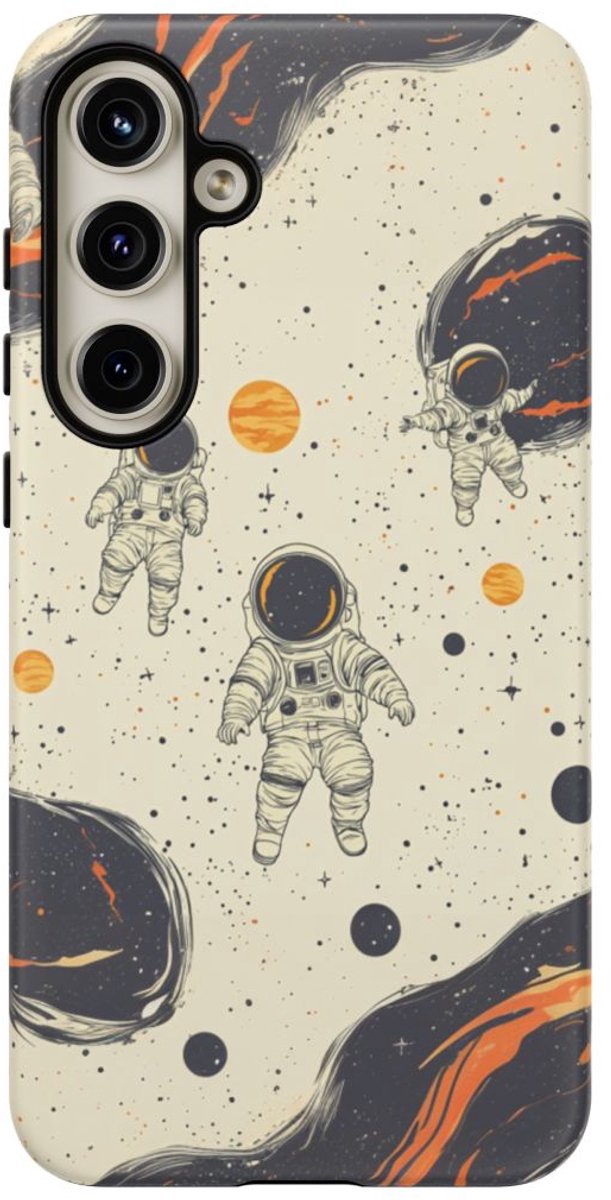 Astronauten en Ruimte-elementen Patroon – Telefoonhoesje Geschikt voor Galaxy S24 Plus