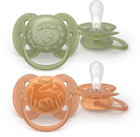 Philips Avent Ultra Soft - Superzachte siliconen fopspeen (18mnd+) - Voor gevoelige huid - 2 stuks - SCF093/06 van Philips Avent — afbeelding 2