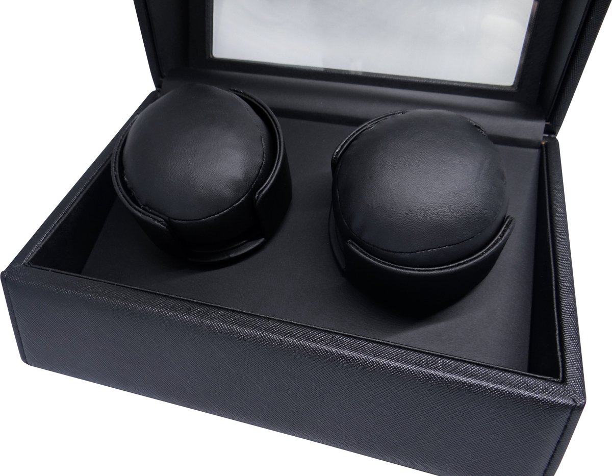 Bishop Watches - Luxe Dubbele Horlogeopwinder voor Automatische Horloges - Stil Mechanisme - Geschikt voor 2 Horloges - Zwart