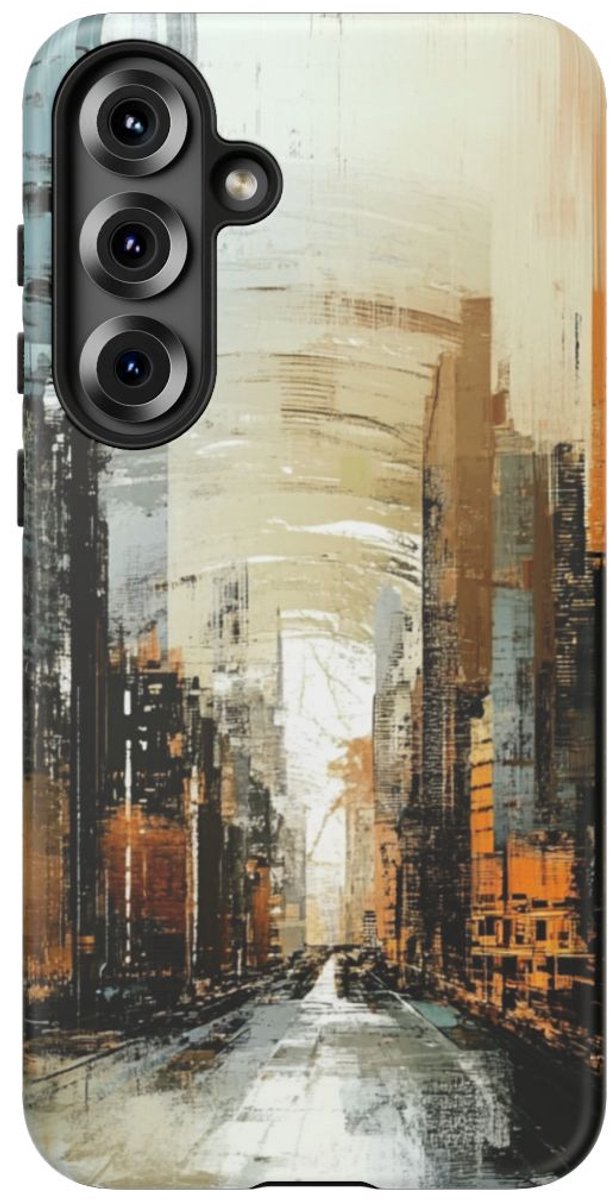 Abstracte Stedelijke Straatscène – Telefoonhoesje Geschikt voor Galaxy S25 Plus