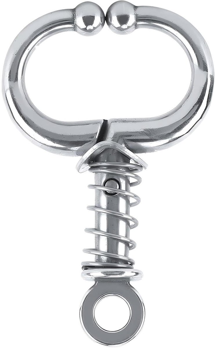 Inovra Plus - RVS Neustang voor Vee met Veerklem - Veehouderij Accessoire met Grazing Cattle Rope Hook - Bull Nose Ring Tang
