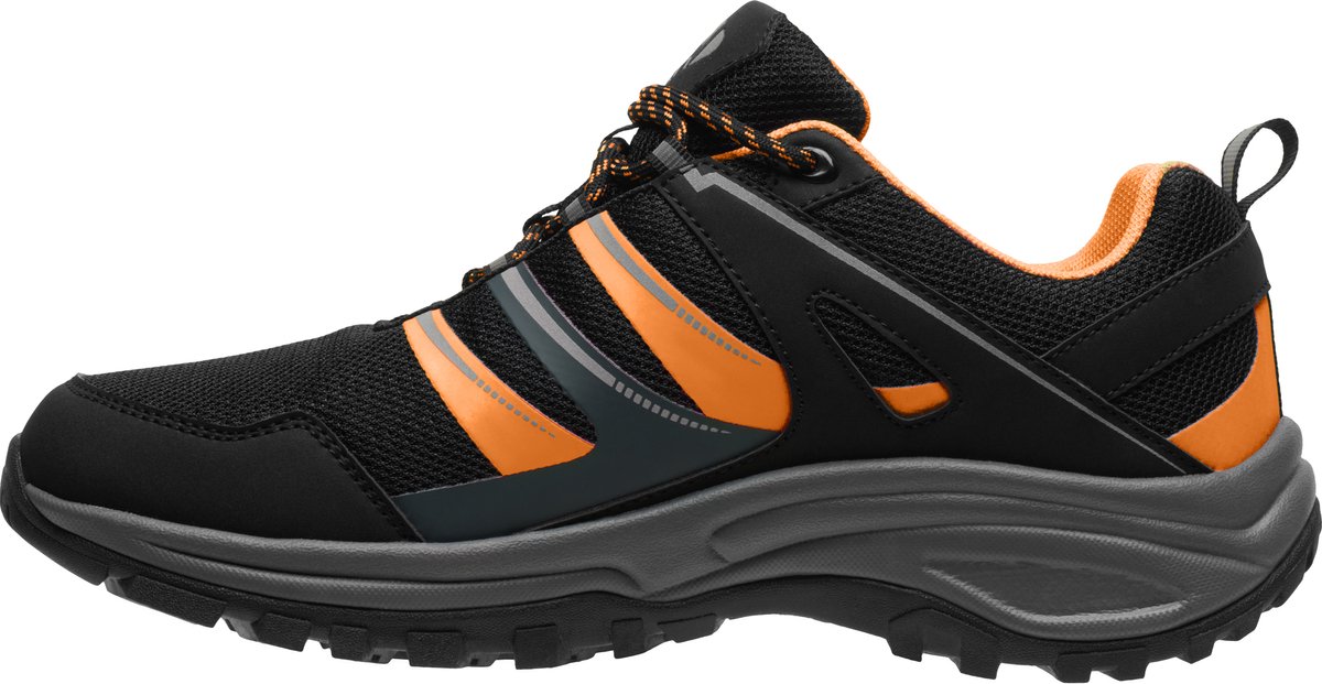 Zwart met Fluor Oranje tracking sportschoen waterproof Marc maat 45