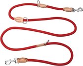 Allecto Plus - Laisse pour chien de 2 mètres avec mousquetons et double ligne réglable pour l'entraînement - Nylon - Robuste et durable - Convient aux petits, moyens et grands chiens