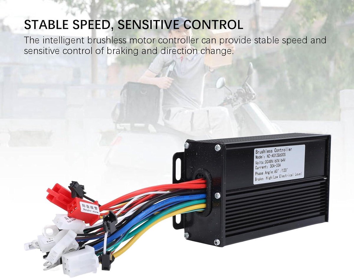 Borstelloze motorcontroller voor e-bike-scooter 48V 60V 64V 600W - Aluminiumlegering