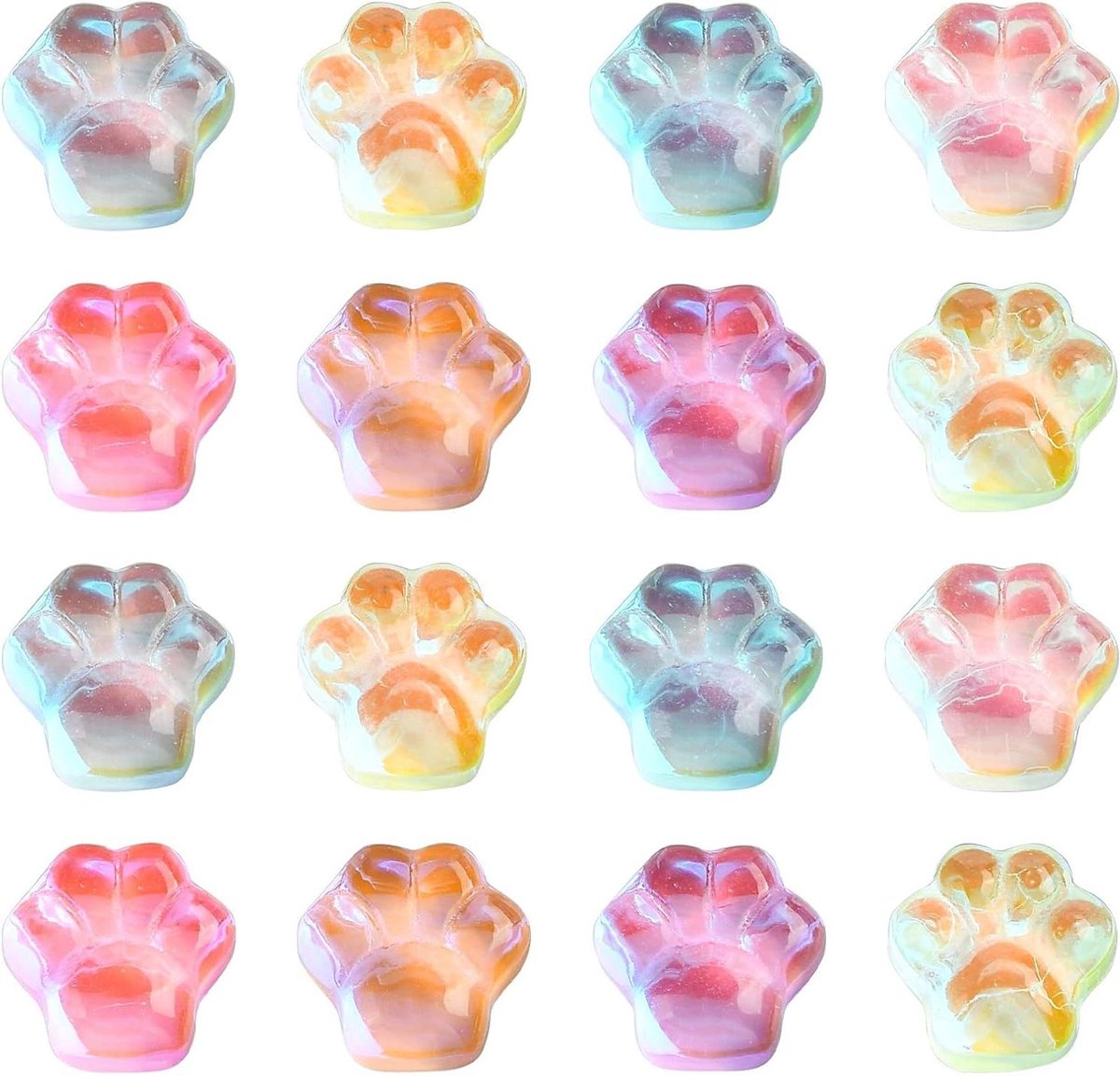 Inovra Plus - Kat Poot Print Hars Cabochons voor DIY Telefoon Decor en Ambachten - 100 stuks - Scrapbook Versieringen voor Haar Kostuum Accessoires