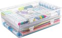 Hobby Gift Grote Naaien Craft Hobby Opbergdoos, Twin Deksel, Vierkant