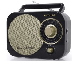 Muse M-055RB - Draagbare radio, vintage, zwart