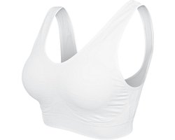 Urban Classics Padded Sports Bra Dames BH - wit - 4XL
