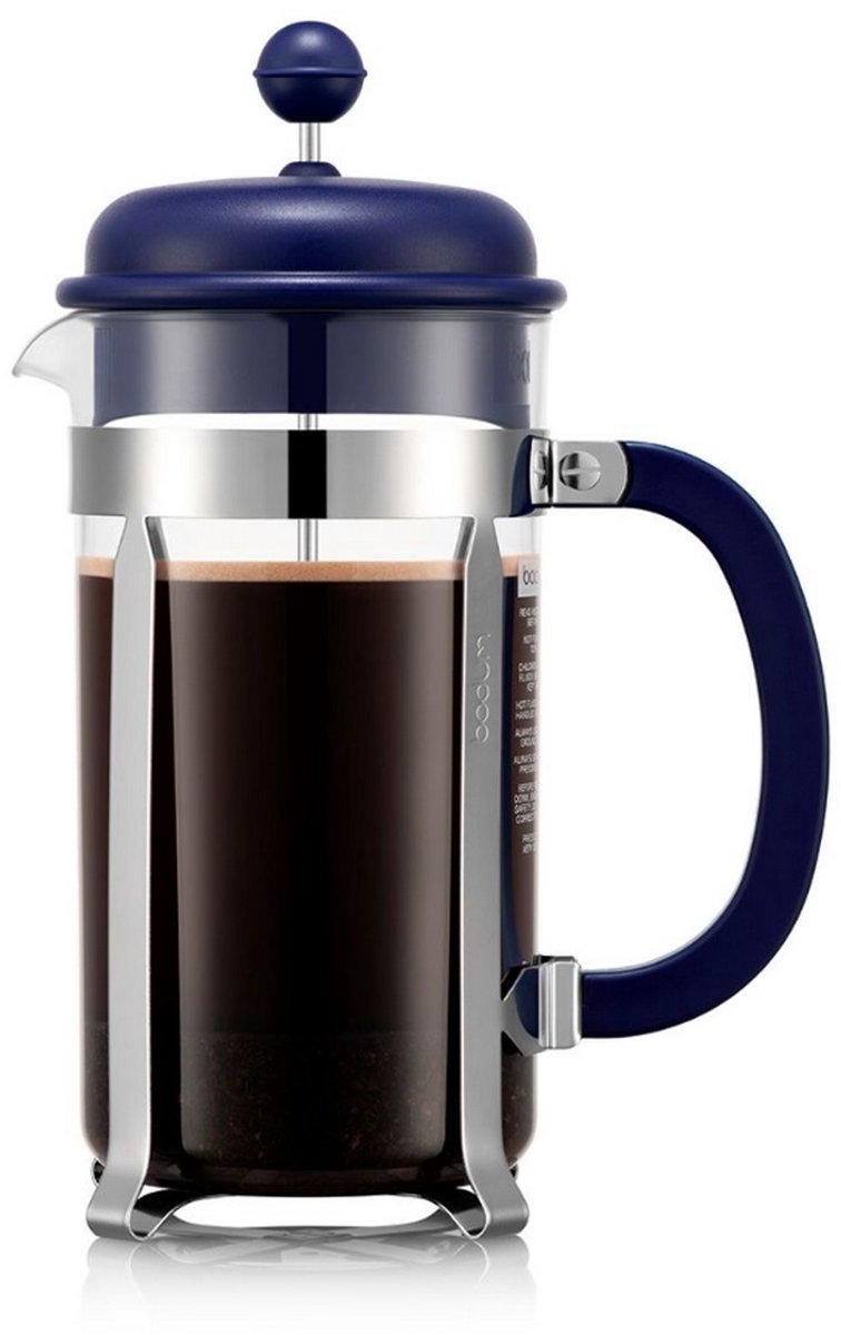 Bodum | Tritan French Press Cafetière | Kunststof | 8 kops | Midnight blauw | 1L