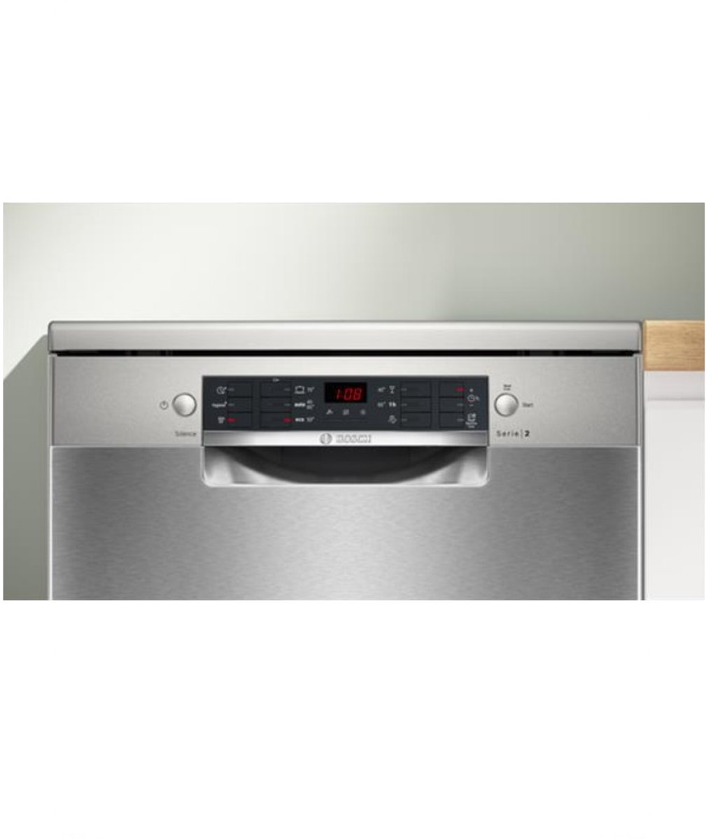 Bosch SMS26AI01F - Serie 2 - Vaatwasser - Vrijstaande vaatwasser - 60 cm - Geborsteld staal -Extra Droog: optie voor extra grondige droogresultaten — afbeelding 7
