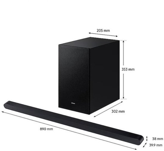 Soundbar - SAMSUNG - S-serie HW-S710D/XE - 3.1 kanalen - 6.5 draadloze subwoofer - Bluetooth - Titaniumzwart van Samsung — afbeelding 2