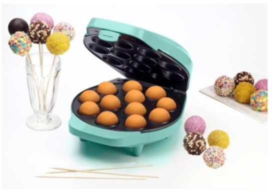 Bestron Cake pop maker - DCPM12M - 700W - 12 cake pops - Incl. 12 stokjes & vorkjes - Mint - 5 jaar garantie van Bestron — afbeelding 2