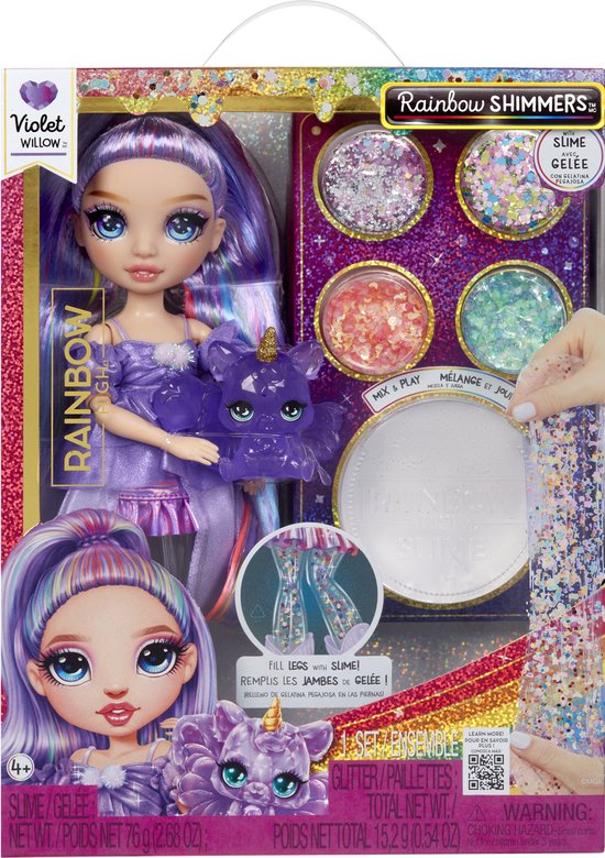 Rainbow High Shimmers met slijm-modepop - Violet (paars) van Rainbow High — afbeelding 5