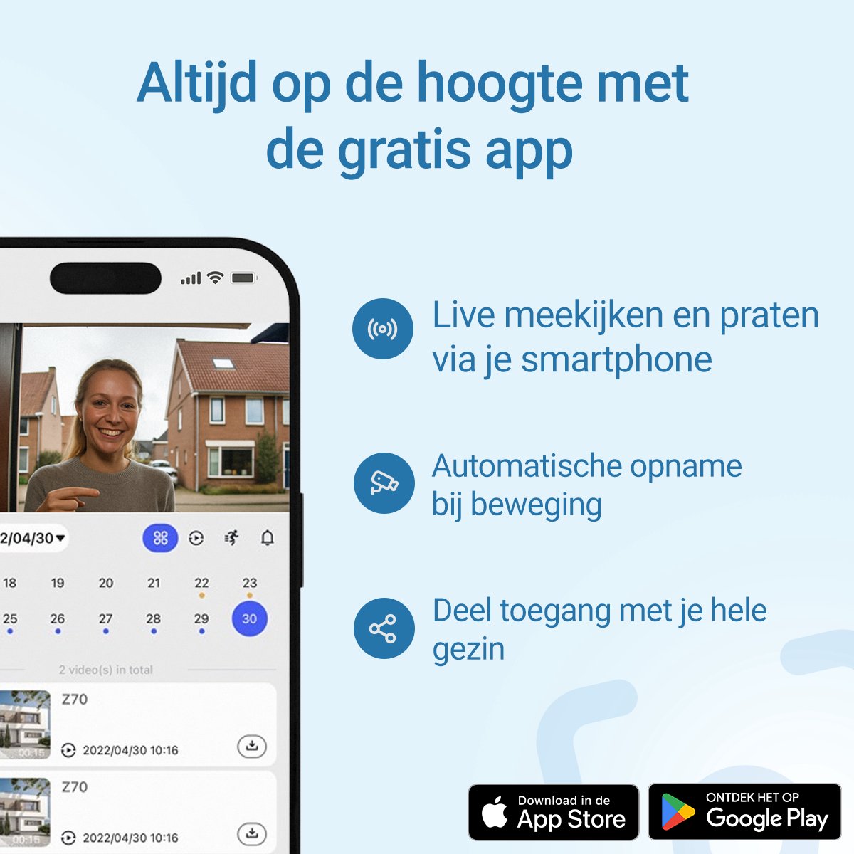 Living Needs - Slimme Video Deurbel met Camera – Zwart - Full HD beeld - met Nachtzicht, App & Bewegingsmelder - Draadloos – foto 5