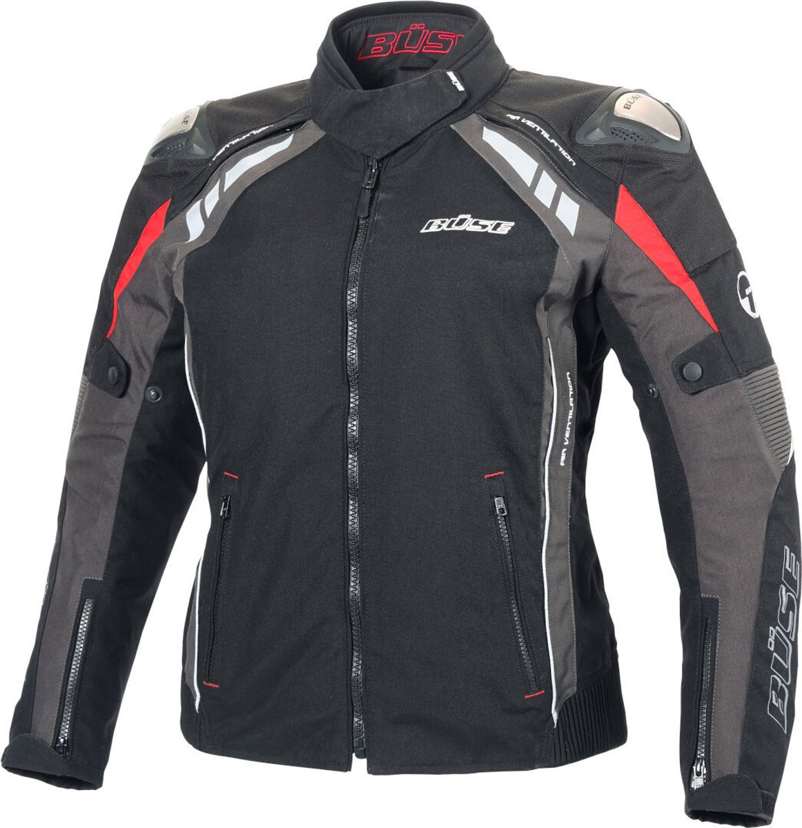 Büse B.Racing Pro Dames Zwart Rood Textiel Jas - Jas