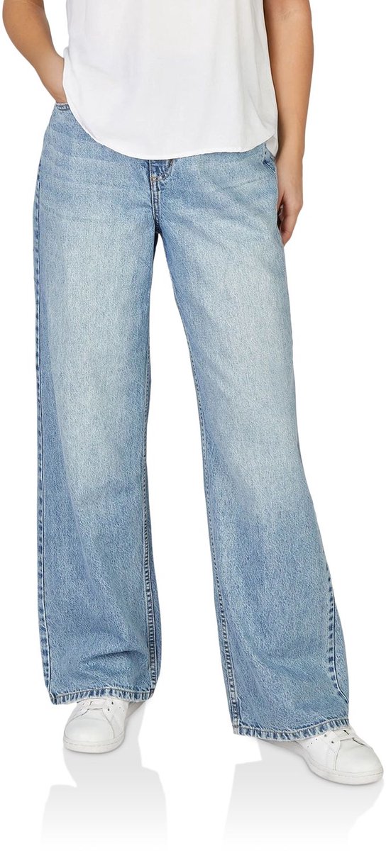 DENIMFY Dames Jeans Broeken DFDana comfort/relaxed Fit Blauw Volwassenen