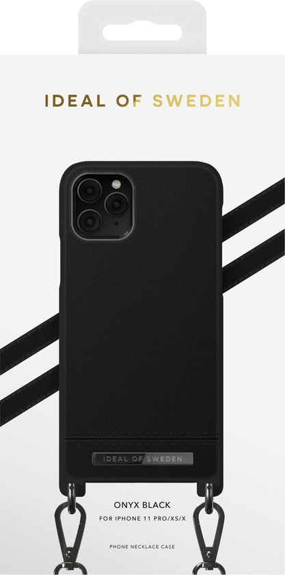 iDeal of Sweden Étui avec collier pour iPhone 11 Pro/ XS/ X Onyx Noir