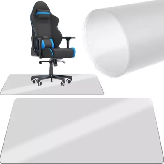 GGoty Vloerbeschermer voor kantoor, voor thuis onder de stoel, antislip bureaustoelmat, uitgerolde stoelmat, pad geschikt voor tapijtvloeren, antislip (140 x 90 cm, bruin