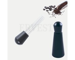 WDT tool met 12 naalden - Zwart - Espresso distributie tool - Weiss Distribution Technique - WDT Distribution tool - koffie verdeler