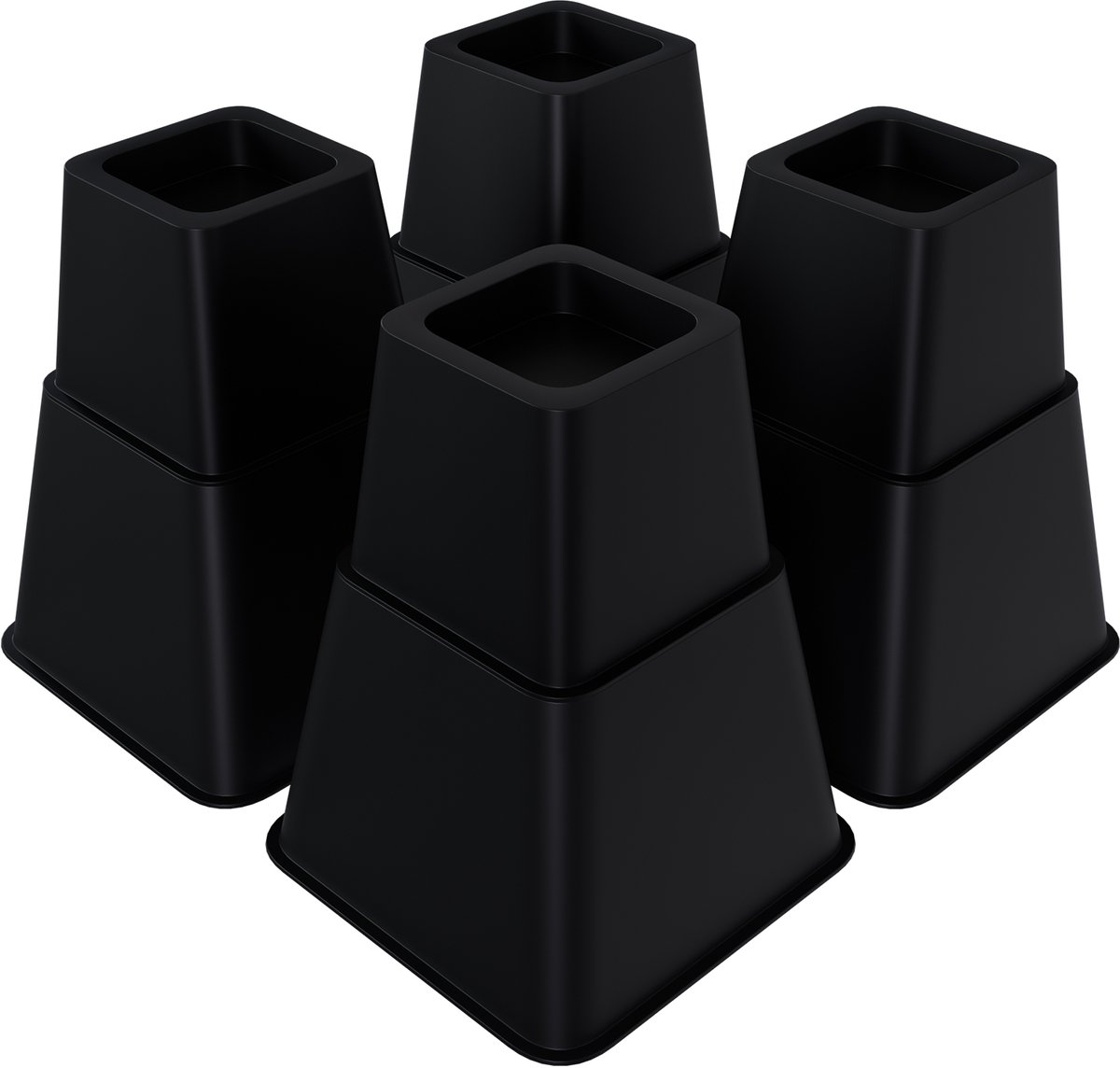 Meubelverhogers 8 stuks - Hoogteverstelbaar 10/15 cm Stabiele bedverhoger & meubelverhoger - Zwaar belastbaar tot 50 kg per stuk