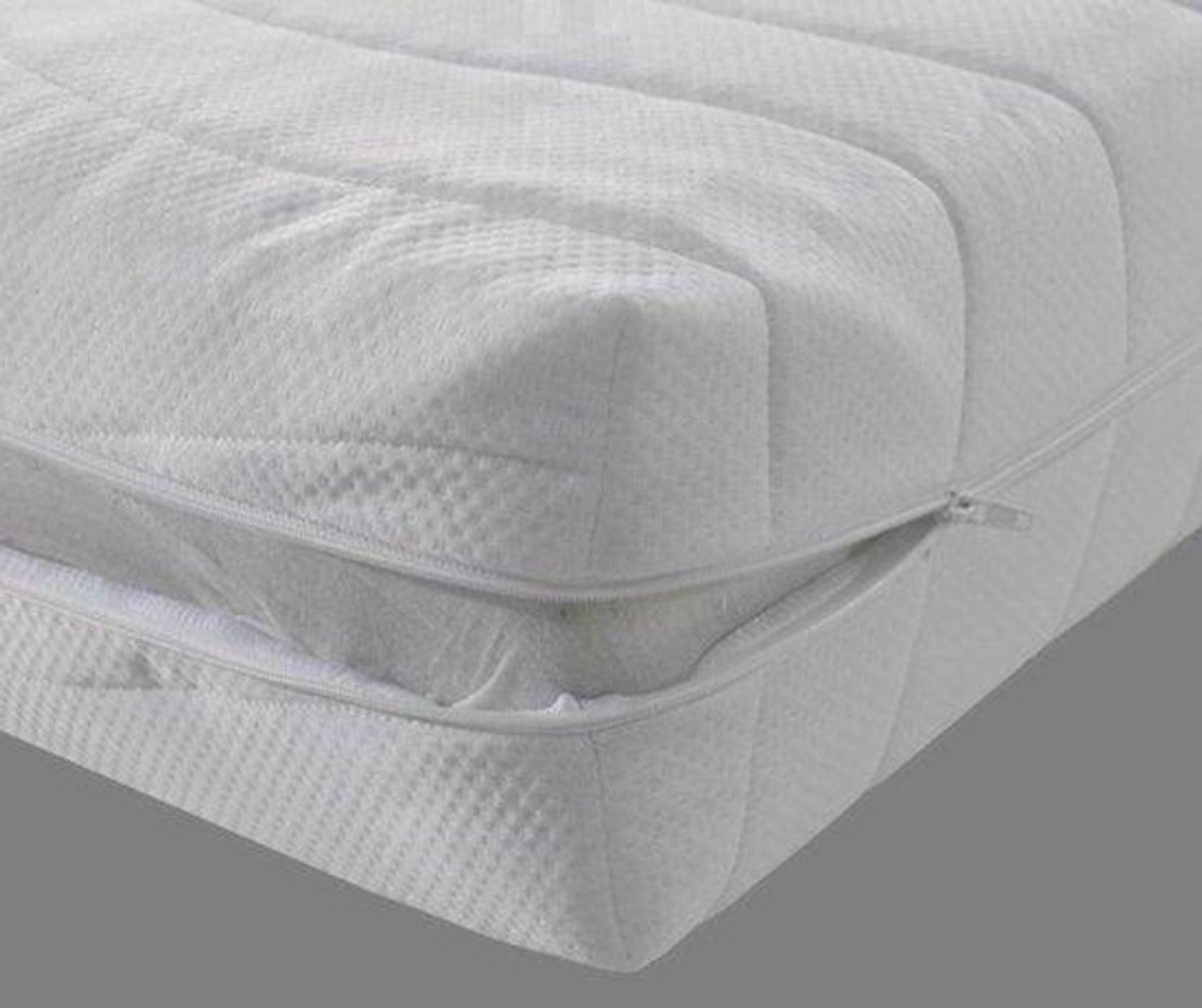 Matrashoes 180x200 14 - 15 cm Matrashoes Bamboo Met 3zijdige Rits - Anti Allergie