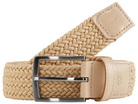 JasGood Stro gevlochten elastische riem voor dames, brede tailleriem, rotan geweven boho-riem voor jurken, B-kaki., 100cm(Passt Taillenumfang unter 90cm