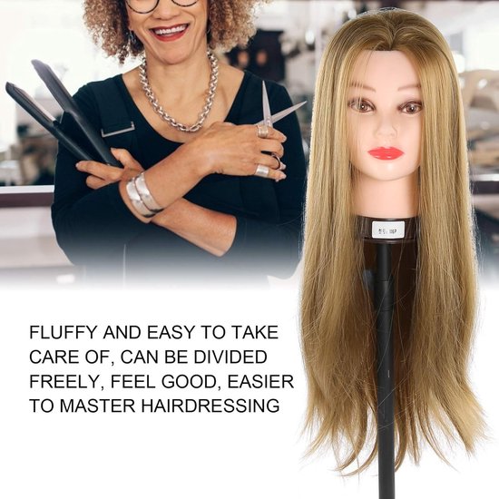 Support De Tête De Mannequin Coiffure – Hauteur Réglable 24-40 Cm, Base En Acier, Noir