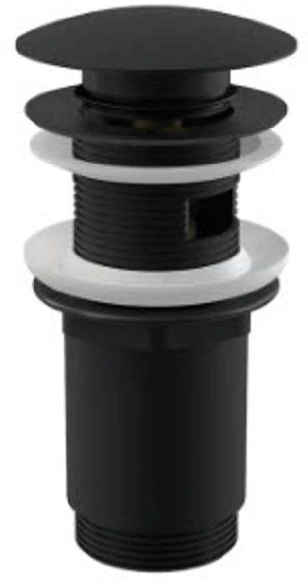 Alcadrain Toebehoren - Click-Clack wastafelwaste, mat zwart A392BLACK