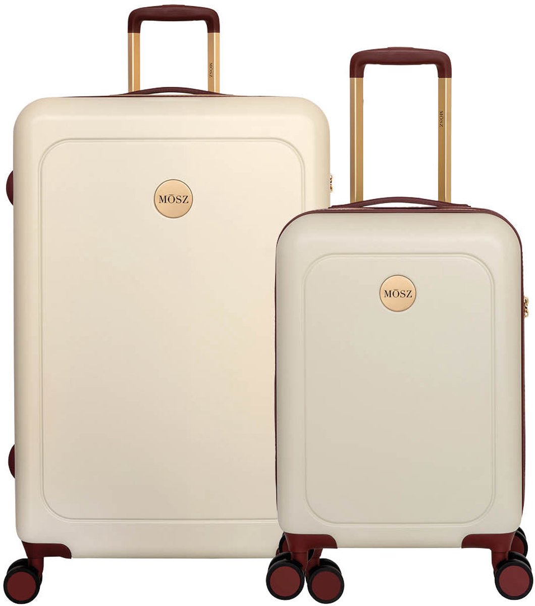 MŌSZ Dames kofferset beige - 2-delig zwart – 55 + 76 cm
