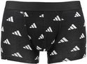 Zwarte boxer met herhalend wit Adidas logo.