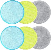18 stuks Hurricane Floating Mop accu vloerwisser reservepads wismop elektrische microvezel wisserpads voor Hurricane Floating mop (6 x microvezelpads, 6 x schuurpads, 6 x polijstpad), 16 cm