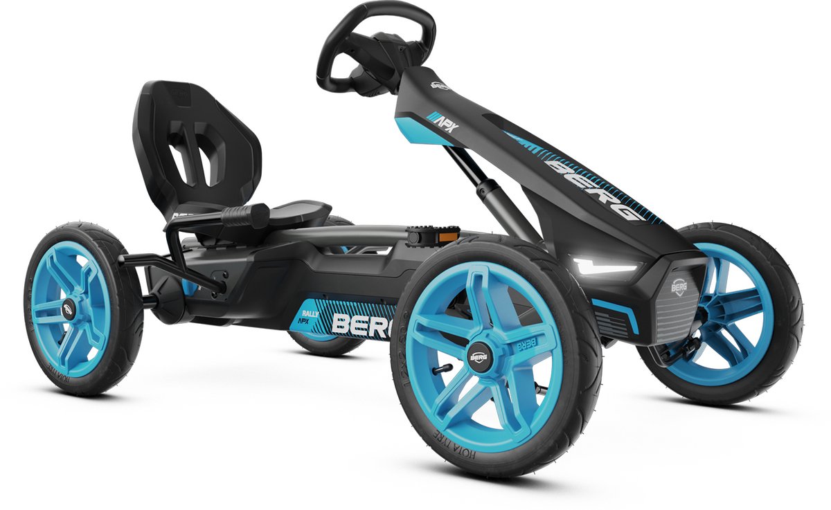 BERG Rally APX Blue Skelter - Nieuw model - 4 tot 12 jaar - LED verlichting - Soundbox Race - Blauw