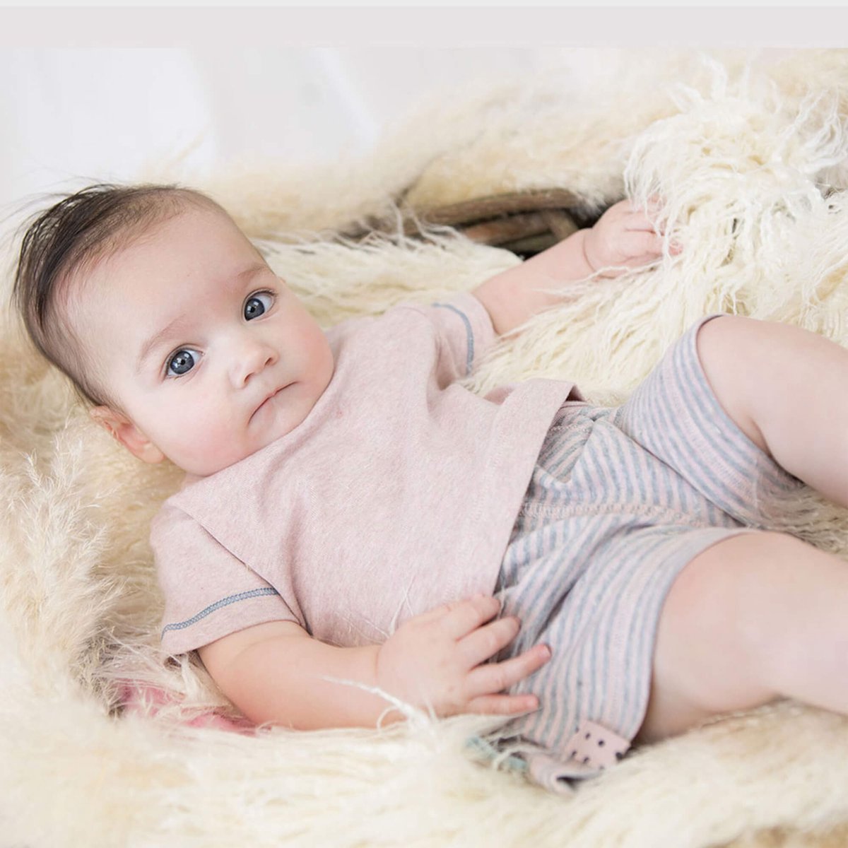 Babyshorts OrganicEra biologische babyshort, gestreept