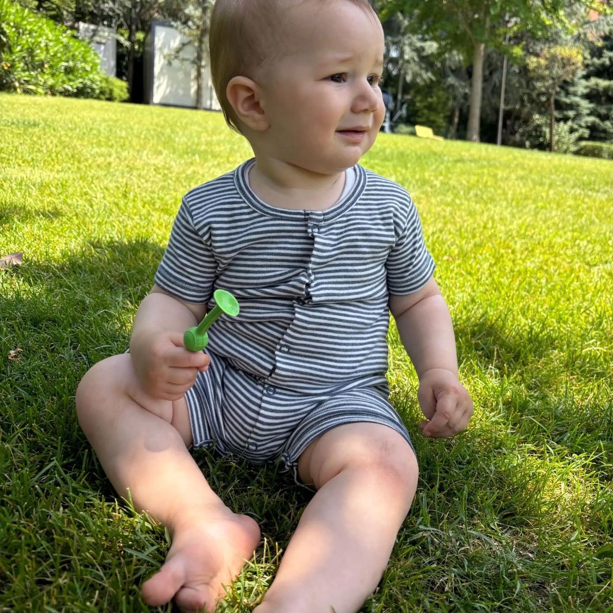 Baby rompertje OrganicEra biologische babyromper, gestreept