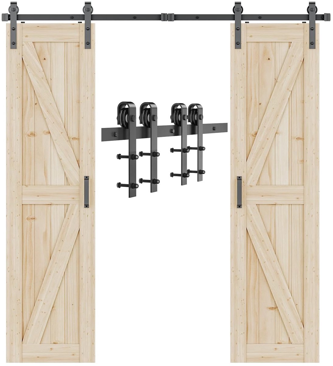 Schuifdeursysteem - Complete set - 244 cm - Voor binnendeuren