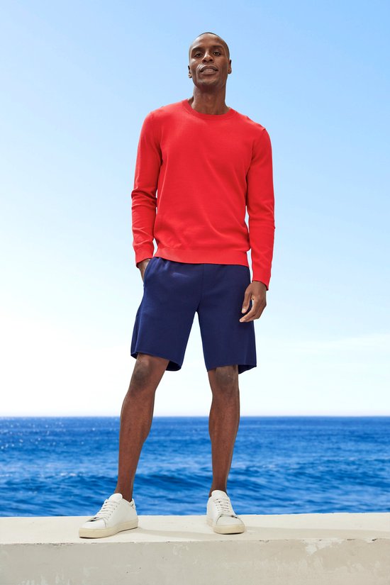 FALKE Basic Cotton Crew Neck elegante klassieker katoen trui heren grijs - maat L