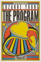 Boekcover met de titel 'The Program' door Suzanne Young. Opvallend is een gele hartvorm met blauwe en rode lijnen, omringd door een blauw-gele ovaal.