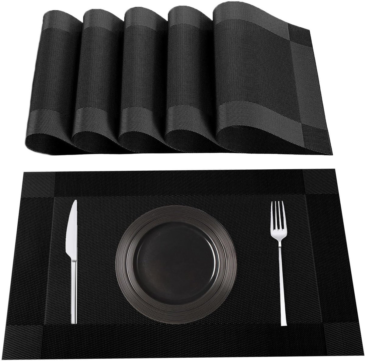 Set van 6 Antislip Placemats - Hittebestendig en Wasbaar