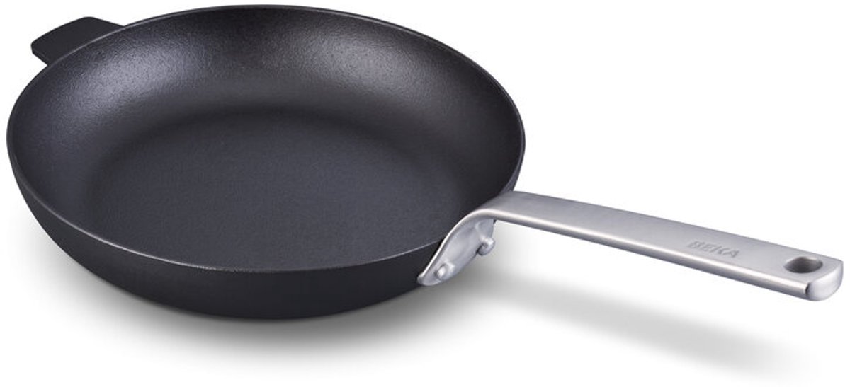 Beka Stark braadpan/koekenpan - Ø 28 cm - Met zijgreep - Gietijzer - PFAS-vrij - Geschikt voor inductie & BBQ