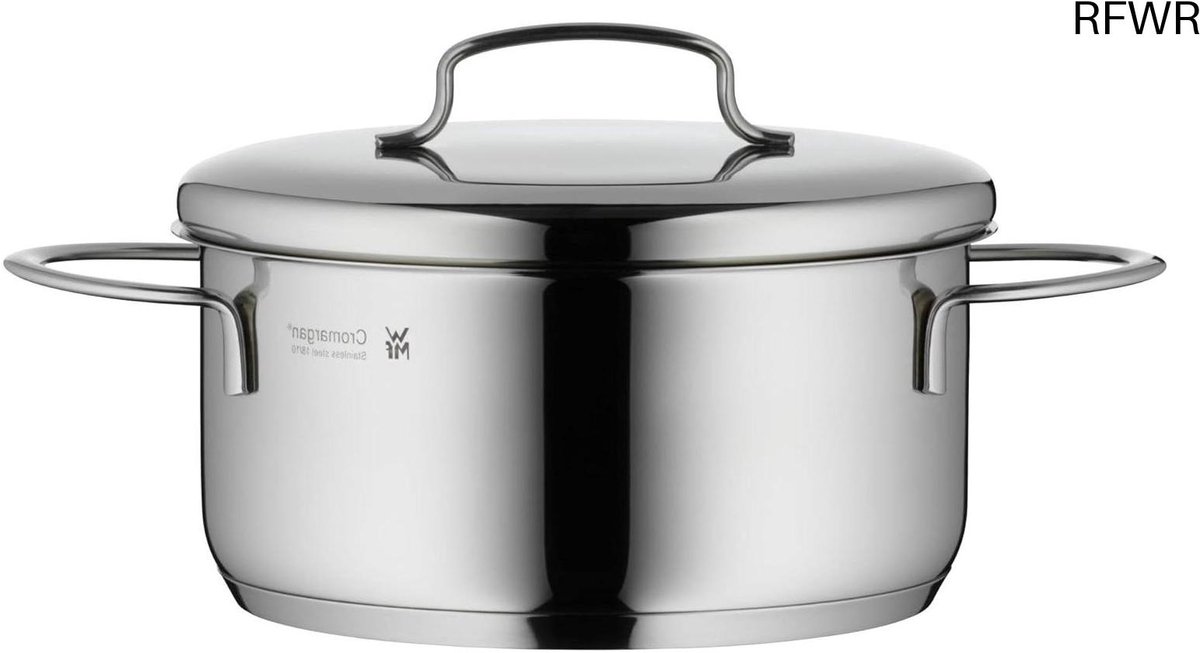 RFWR® Lage Kookpan 16cm met Deksel - Ruimtebesparend Design en Universele Bodem