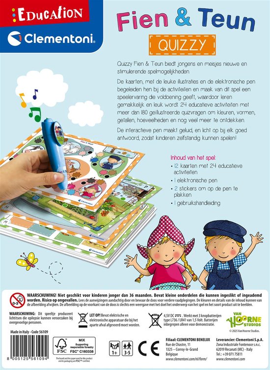 Clementoni - Quizzy - Fien en Teun - Educatief spel met elektronische pen - vanaf 3 jaar van Clementoni — afbeelding 5