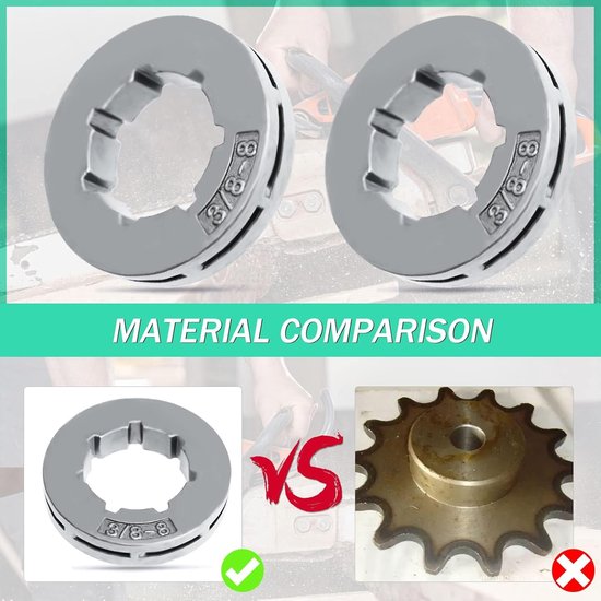 Geschikt voor stuks 3/8 8T tandwielvelgen voor STIHL 064 066 088 090 MS660 MS880 kettingzaag voor Husqvarna 394 395 van Haywoo — afbeelding 2