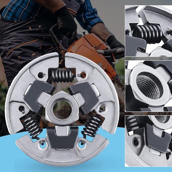 Geschikt voor 7-delige kettingzaagset met 3/8 tandwiel en koppelingstrommel voor Stihl 017 018 021 023 MS170 MS180 MS210 MS230 MS250 Vervangende onderdelen met naaldlagerring, E-clip en wormwiel voor 1123 640 2003 1123 640 2073 van Chanseon — afbeelding 2