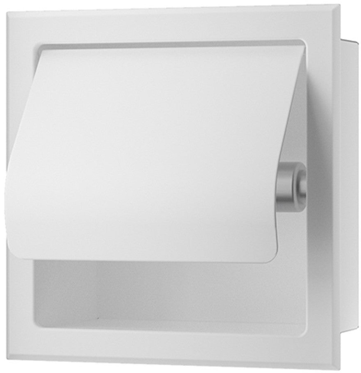 Inbouw toiletrolhouder Mat wit RVS by L'Aqua®