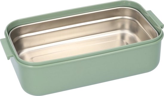 Lunchbox met soepkom Groen - Luxe bentobox - Lunchbox volwassenen - Lunchbox voor kinderen - Lunchboxen - Lunchbox Kinderen - Lunchbox met vakjes en bestek - Ook te gebruiken als broodtrommel - luchtdicht en lekvrij