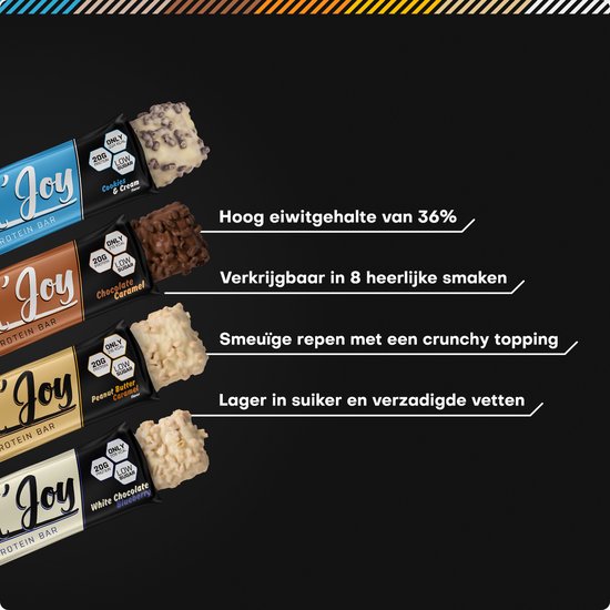 XXL Nutrition - N'Joy Protein Bar - 20 Gram Eiwit - Eiwitrepen & -snacks, Proteine Repen - Smeuďge Eiwit Reep én Hoog in Eiwit - Diverse Smaken - Cookie Dough - 15 Pack van XXL Nutrition — afbeelding 2