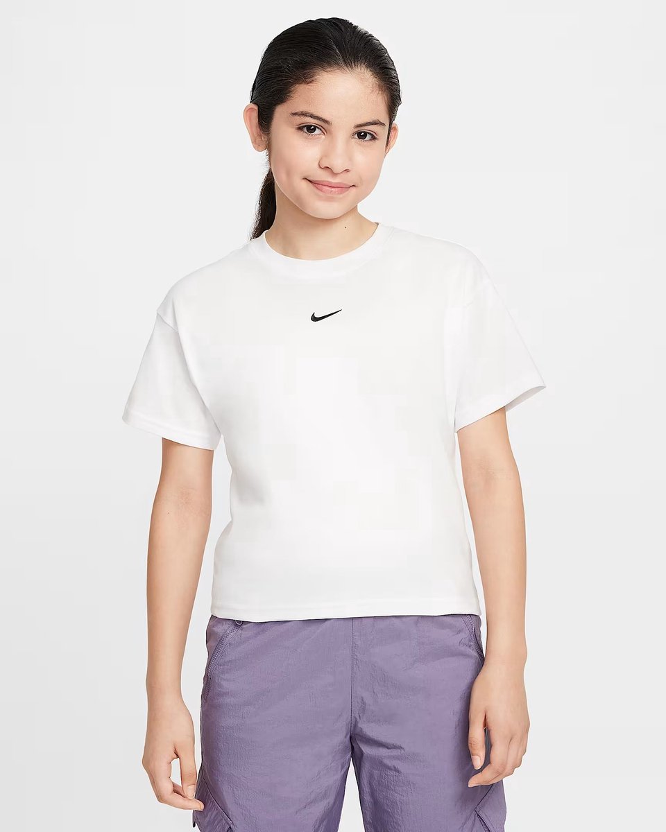 NIKE sportswear big kids’ t-shirt Sport t-shirt korte mouw meisjes Wit