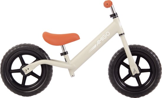 AMIGO Hopper Loopfiets 12 Inch - Lichtgewicht & In Hoogte Verstelbaar - Meisjes Loopfiets - Balance Bike - Vanaf 2 Jaar - Roze