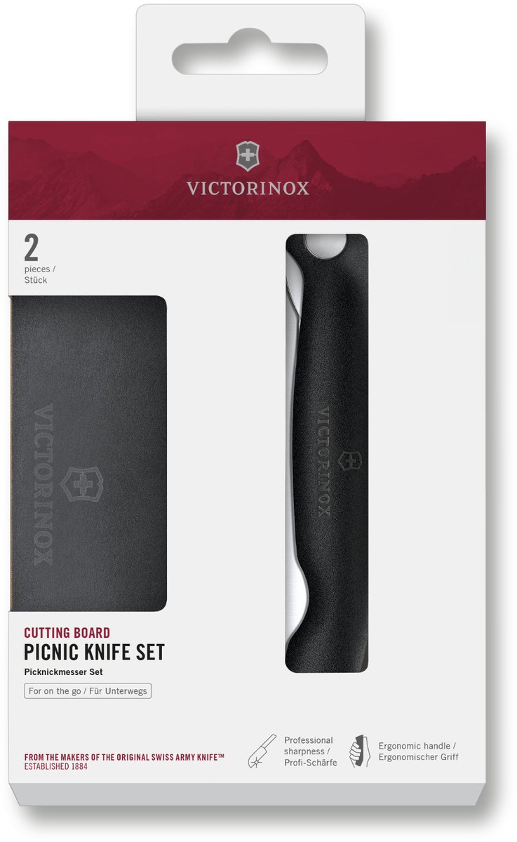 Victorinox Swiss Classic Snijplankset - 2-delig - Zwart - RVS