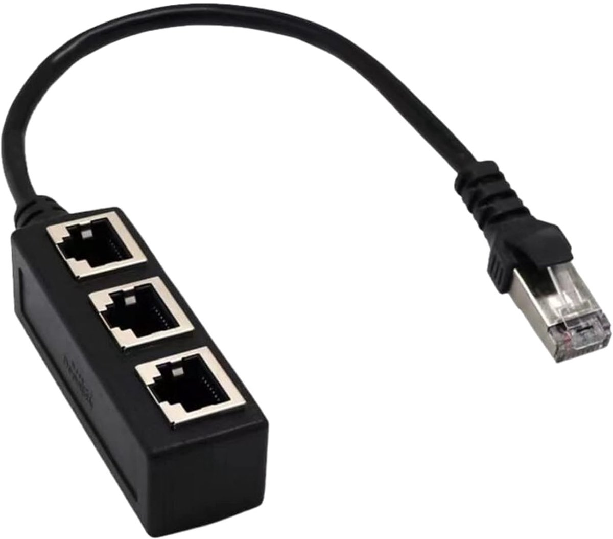 Stekker naar 3-bus LAN-ethernet-splitter - ethernet-aansluitsplitter Rj45 LAN-verdeler - kabelaansluiting - ethernetverlenging - Ethernet Cat5 - Cat6 - Cat7 met 1 netwerk-doorvoer